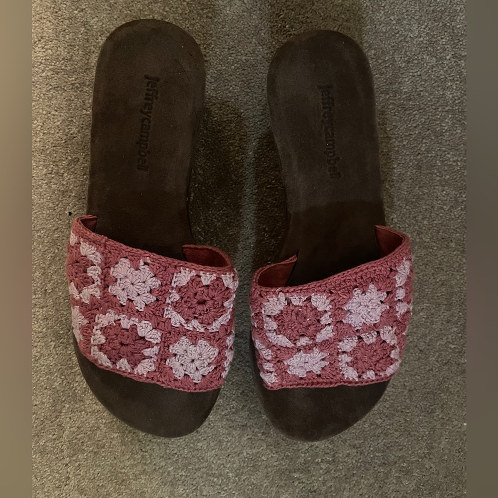 Jeffrey Campbell Mix-Up Platform Slide Sandals size 7